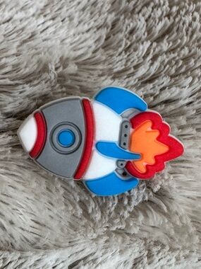 Rocket Ship Shoe Charm 5/$20